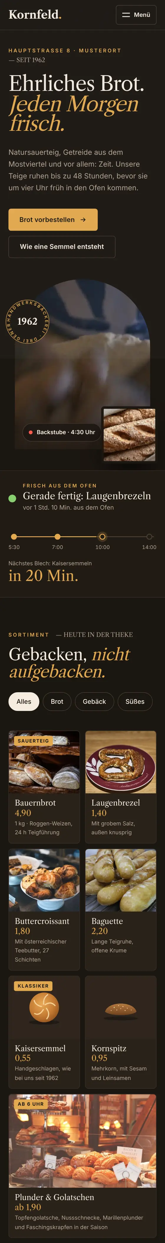 Beispiel Bäckerei