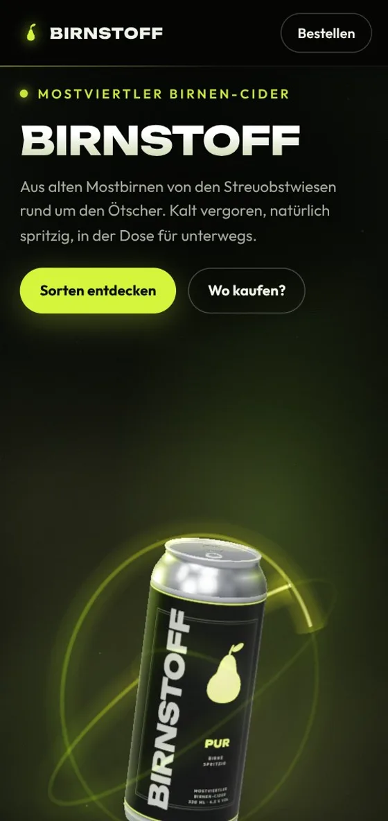 Beispiel Getränkemarke: Birnstoff