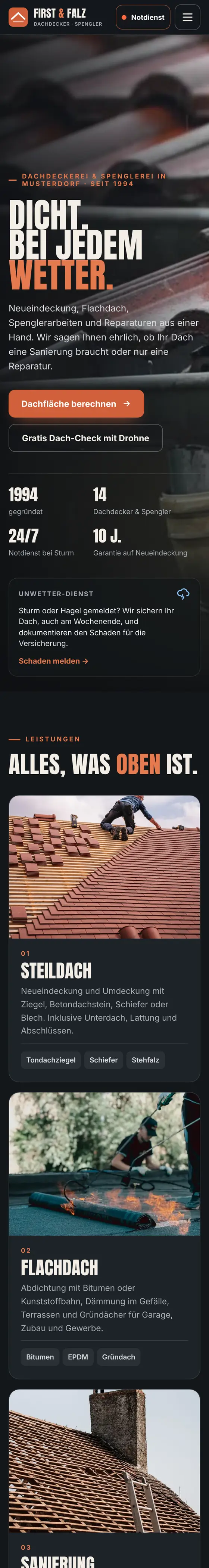Beispiel Dachdecker