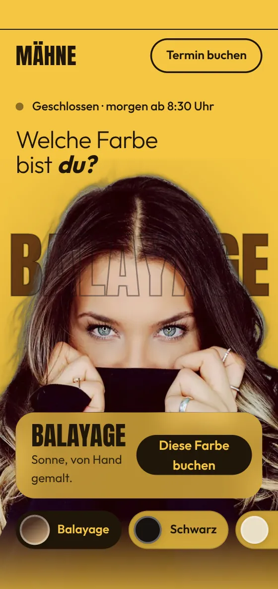 Beispiel Friseur: Mähne