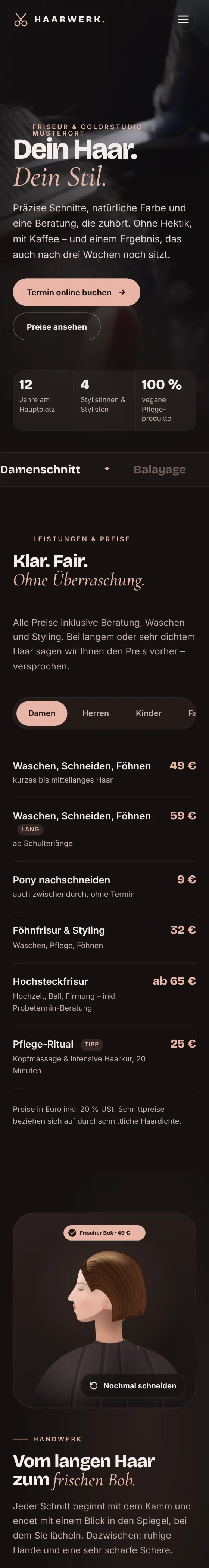 Beispiel Friseur