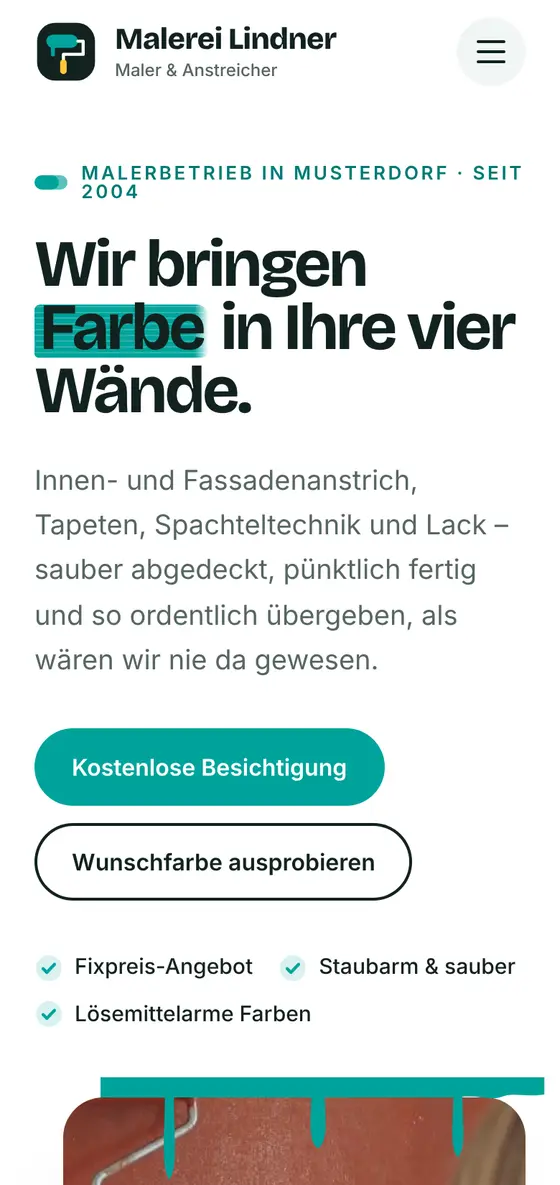Beispiel Maler: Malerei Lindner