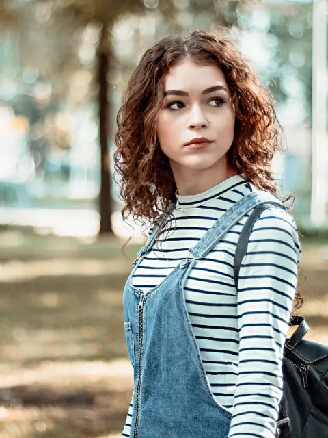Kupferrote Locken