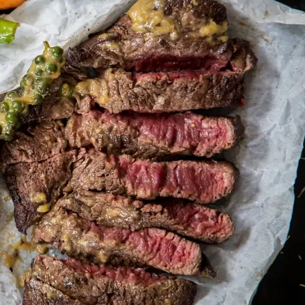 Rib-Eye-Steak in Scheiben
